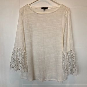 Bell embroidered sleeved top